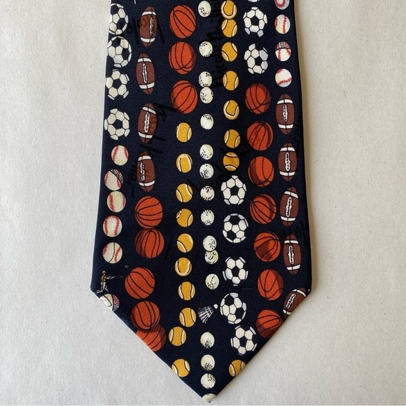 Nicole Miller Sport 100% Silk Neck Tie Novelty Print 90s Length 58" Width 4" - Picture 3 of 5